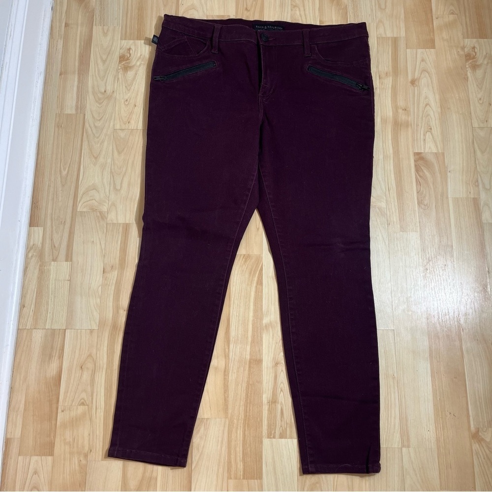 Rock & Republic Jeans Womens Size 16 Kashmiere Ankle Skinny Violet‎